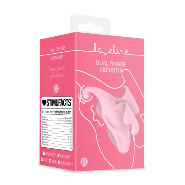 Finger Dual Vibrator - Pink