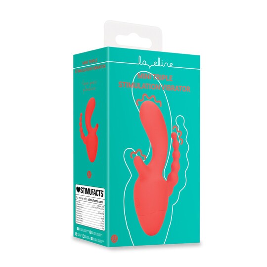 Mini Triple Stimulation Vibrator - Scarlet Kiss