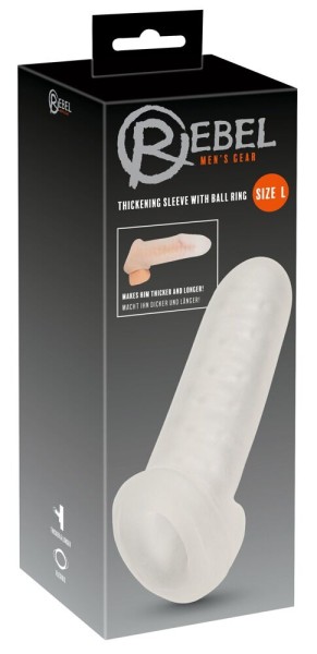 Penis Sleeve mit Hodenring - 20 cm