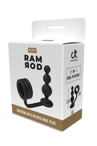 RamRod - Cockring with Beaded Anal Plug