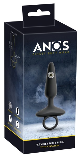 Flexibler Butt Plug mit Vibration
