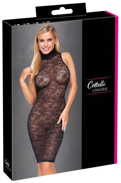 Spitzenkleid mit Stehkragen