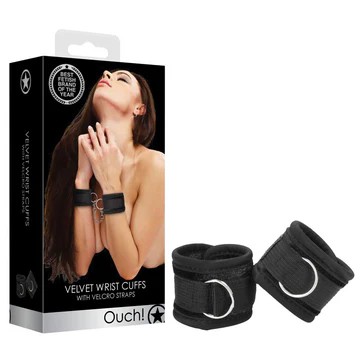 Velvet adjustable Handcuffs with Chain