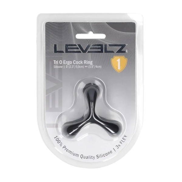 Tri O Ergo Silicone Cockring - Black