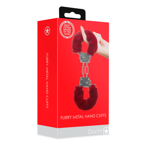 Ouch! - Furry Metal Hand Cuffs