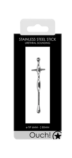 Penis Plug with Ribs - 6 mm