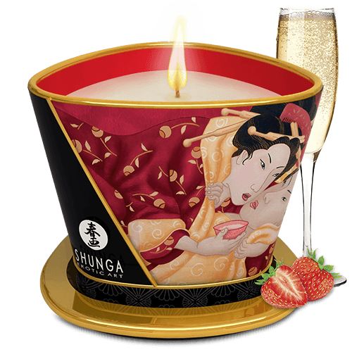 SHUNGA - Massagekerze Romance - ErdbeerSekt