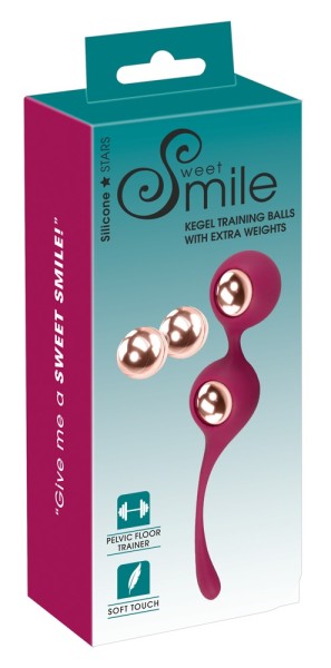 Kegel training balls with extra weights