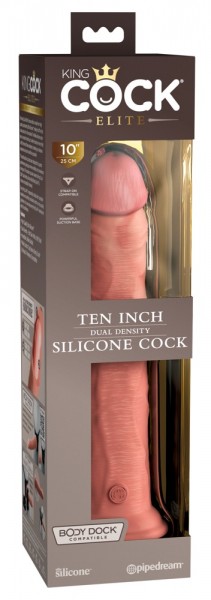 10“ Dual Density Silicone Cock