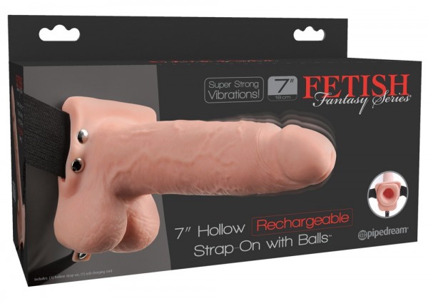 7“ Hollow Strap-on with Balls