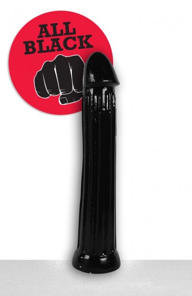 All Black - Dildo mit Rillenschaft - 31 cm