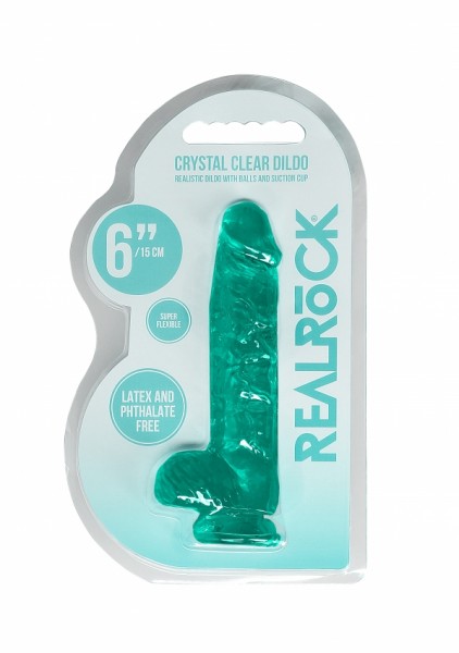 Real Rock - 6" / 15 cm Realistic Dildo with Balls