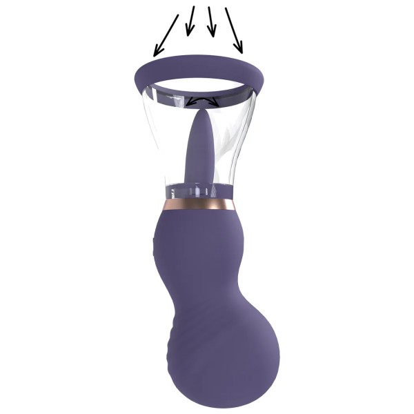 Sensual - Vulva und Brustpumpe mit Vibration und Zunge