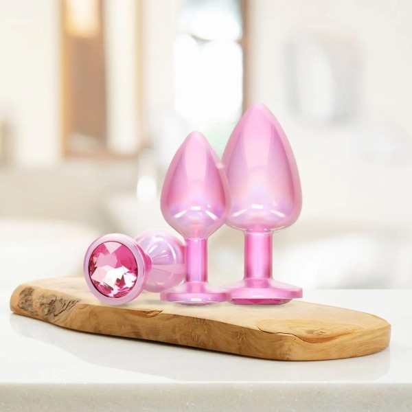 Paris Collection - Metal Anal Plug Set - Pink