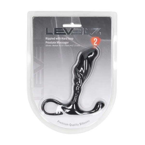 Rippled with Hard Loop Silicone Prostate Massager - M