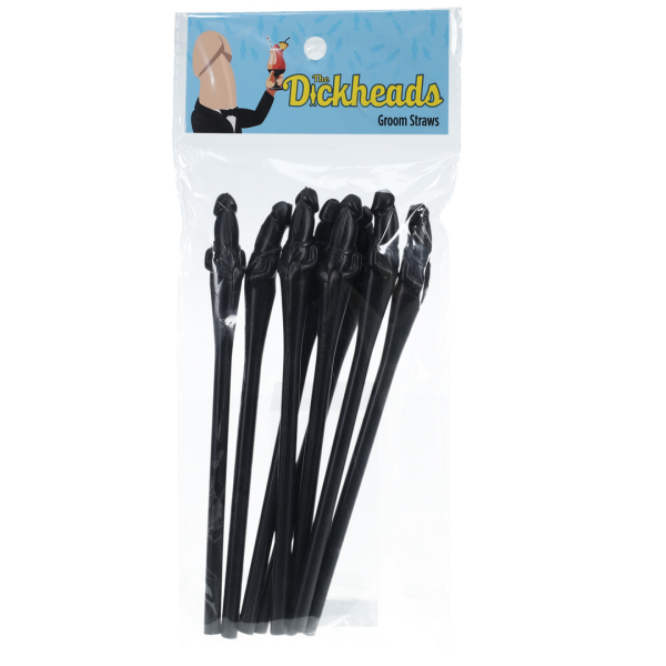 Groom Straws - Black