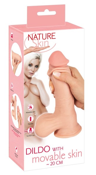 Dildo with moveable Skin - 20cm