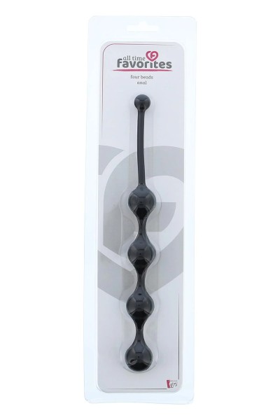 Four Beads Anal Black