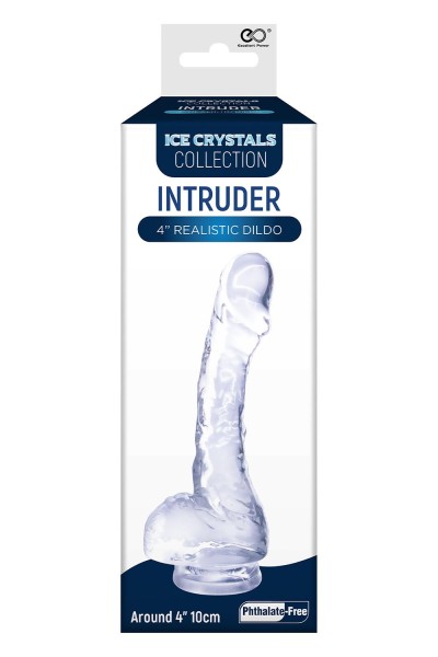 Ice Crystals Collection - Intruder Realistic Dildo - 4 inch- clear