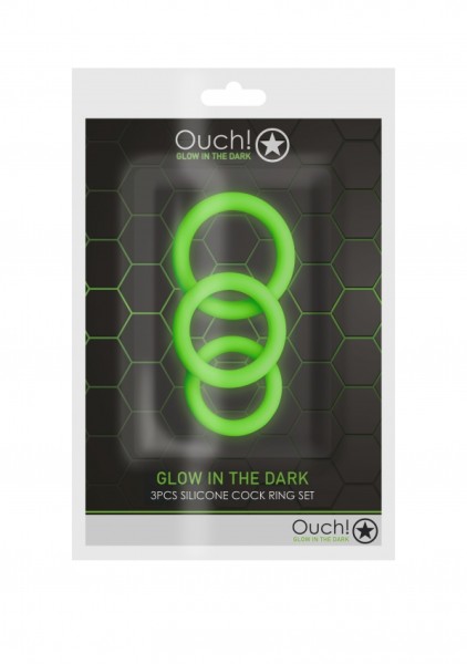 Ouch! - Cockring Set - Glow in the Dark