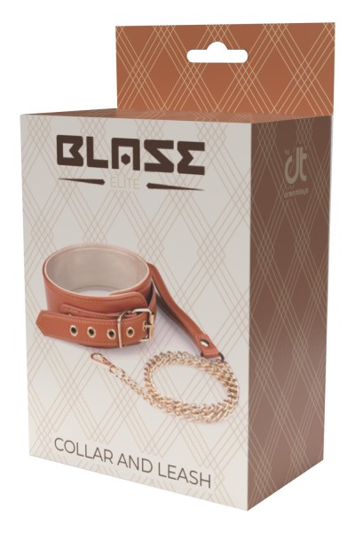 Blaze Elite - Collar & Leash cognac