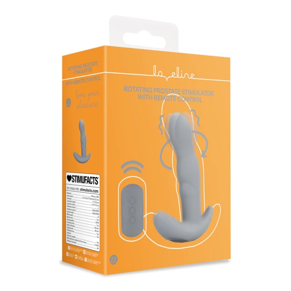 Rotating Prostate Stimulator - Remote Control - Gotham Grey