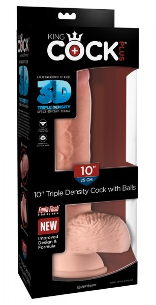 10“ Triple Density Cock with Balls