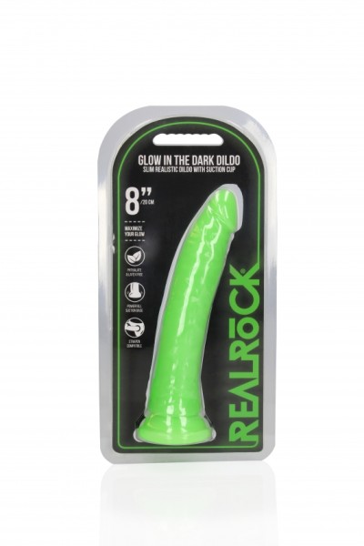 Real Rock - 8'' / 20 cm Slim Dildo Suction Cup