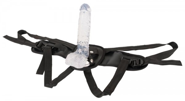 Crystal Clear Strap-on with Harness