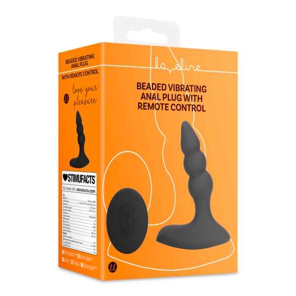 loveline - Beaded Vibrating Anal Plug with Remote Control