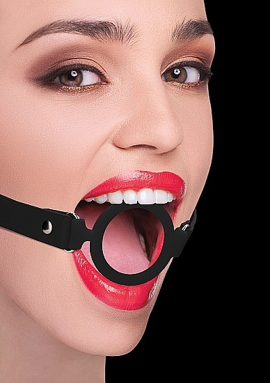 Silicone Ring Gag - With Leather Straps