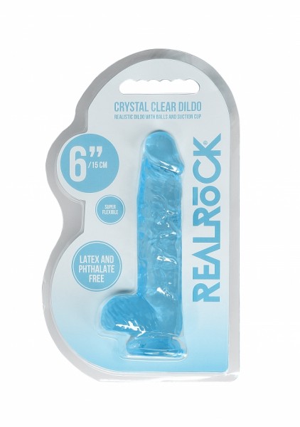 Real Rock - 6" / 15 cm Realistic Dildo with Balls