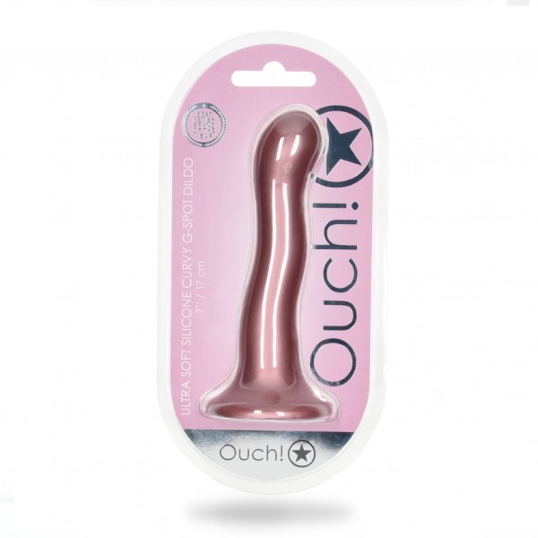 Ouch! - Ultra Soft Curvy G-Spot Dildo - 7'' / 17 cm