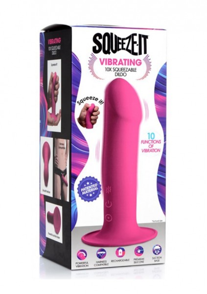 Squeezable Vibrating Dildo