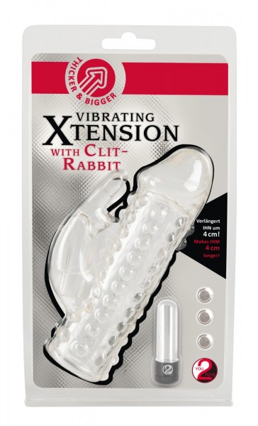 Vibrating XTension with Clit-Rabbit