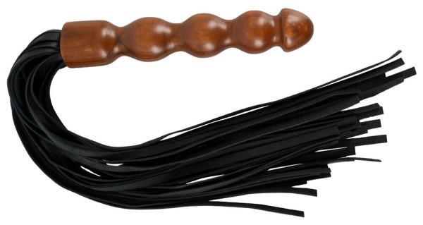Leder Flogger Wood - Echt Leder und Holzgriff