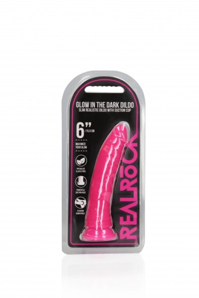Real Rock - 6'' / 15,5 cm Slim Dildo Suction Cup