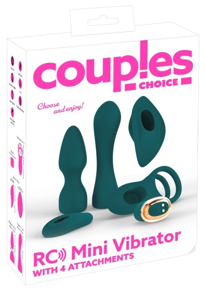 5-teiliges Toy-Set - RC Mini Vibrator with 4 Attachments