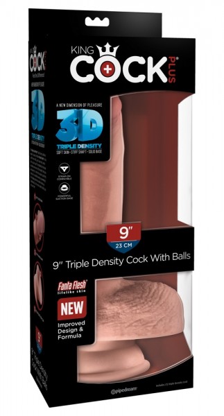 9“ Triple Density Cock with Balls