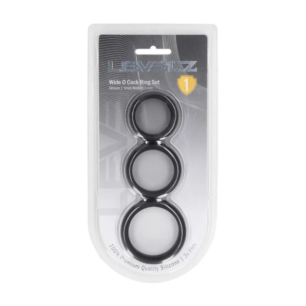 Wide O Silicone Cockring Set of 3