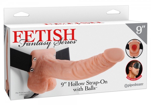 9“ Hollow Strap-on with Balls